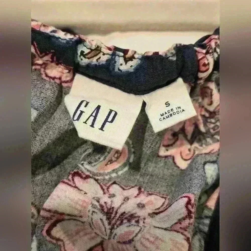 Gap Navy Floral Maxi Dress